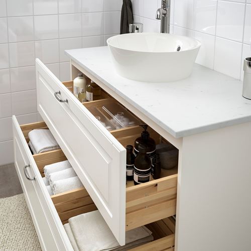 IKEA - GODMORGON/TOLKEN/KATTEVIK, wash-basin and cabinet, white, 102x49x75 cm