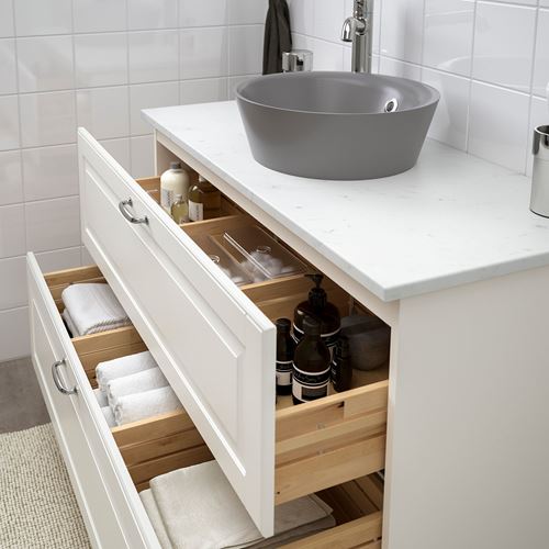 IKEA - GODMORGON/TOLKEN/KATTEVIK, wash-basin and cabinet, white, 102x49x75 cm