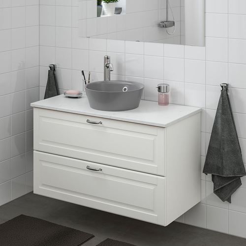 IKEA - GODMORGON/TOLKEN/KATTEVIK, wash-basin and cabinet, white, 102x49x75 cm