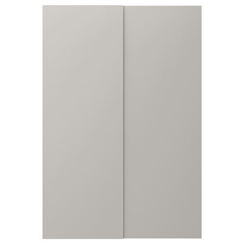 IKEA - SKATVAL, pair of sliding doors, light grey, 120x180 cm