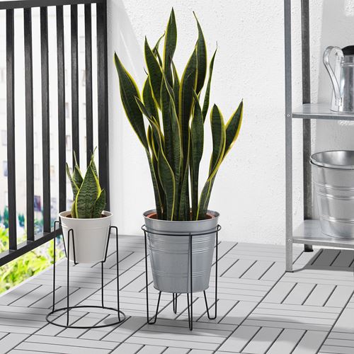 SVARTPEPPAR, planter, black, 32 cm