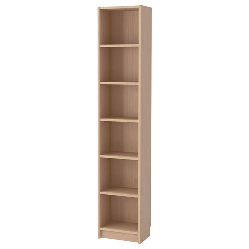 IKEA - BILLY, bookcase, white stained oak veneer, 40x28x202 cm