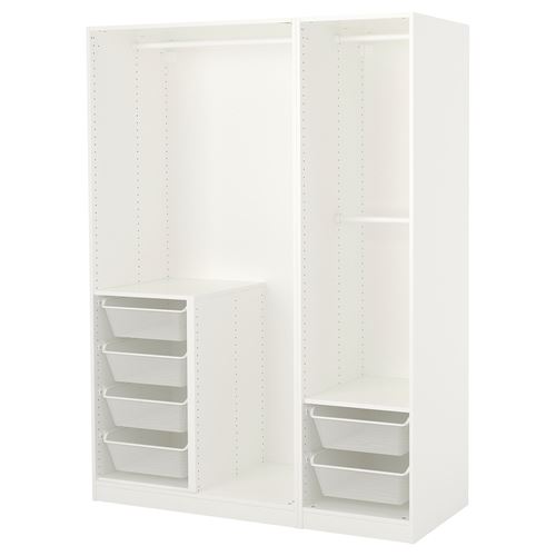 IKEA - PAX, PAX açık gardırop, beyaz, 150x58x201 cm