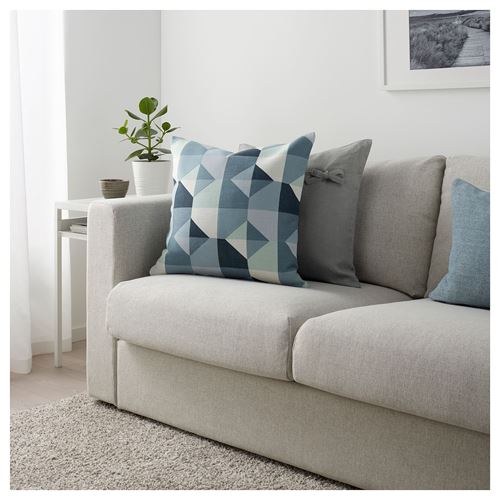 IKEA - SVARTHÖ, kırlent kılıfı, yeşil-mavi, 50x50 cm