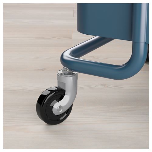 IKEA - RASKOG, servis arabası, koyu mavi, 35x45x78 cm