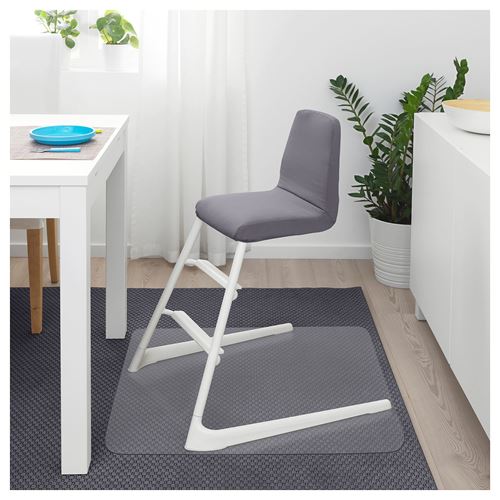 IKEA - LANGUR, padded seat cover for junior chair, grey