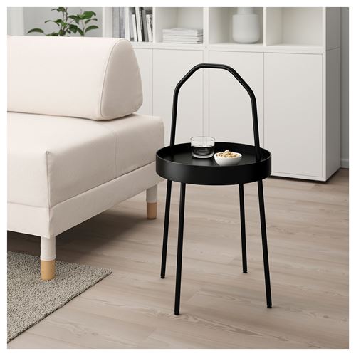 IKEA - BURVIK, side table, black, 38 cm