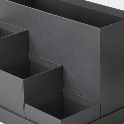 IKEA - TJENA, desk organiser, black, 18x17 cm