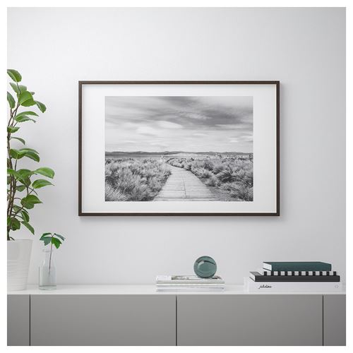 IKEA - HOVSTA, wooden frame, darkbrown, 61x91 cm