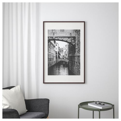 IKEA - HOVSTA, wooden frame, darkbrown, 61x91 cm
