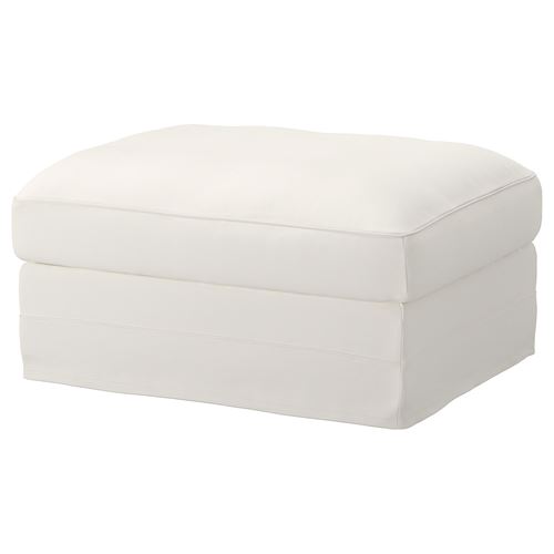 IKEA - GRÖNLID, cover for pouffe with storage, inseros white