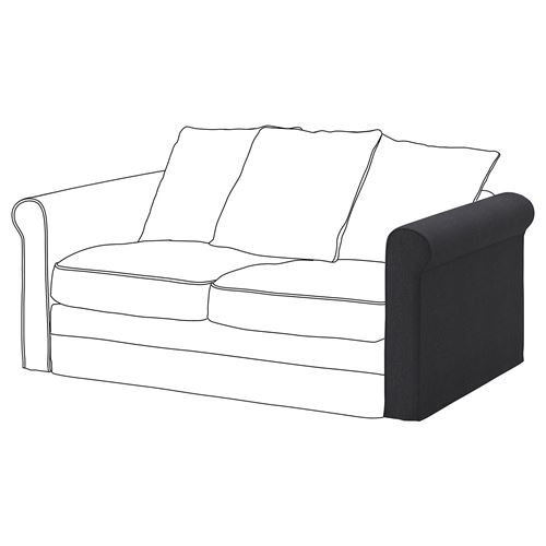 IKEA - GRÖNLID, sofa armrest cover, Sporda dark grey