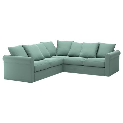 IKEA - GRÖNLID, 4-seat corner sofa, ljungen light green