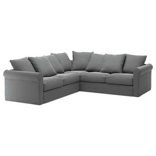 IKEA - GRÖNLID, 4-seat corner sofa, ljungen medium grey