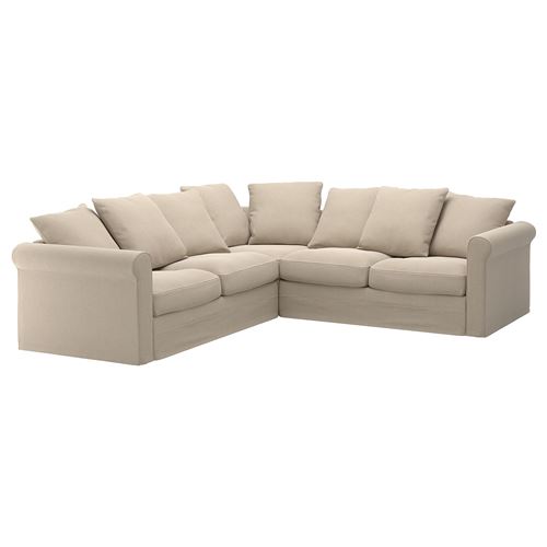 IKEA - GRÖNLID, 4-seat corner sofa, sporda natural
