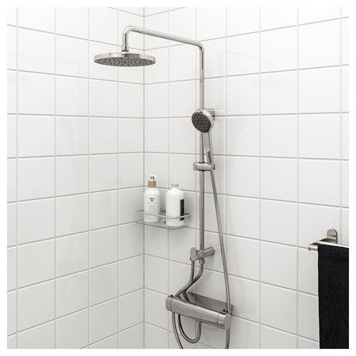 IKEA - BROGRUND, ayrıştırıcılı duş/el duşu kiti, krom kaplama