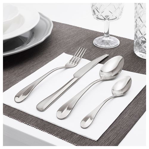 IKEA - GAMMAN, cutlery for 6 people, stainless steel