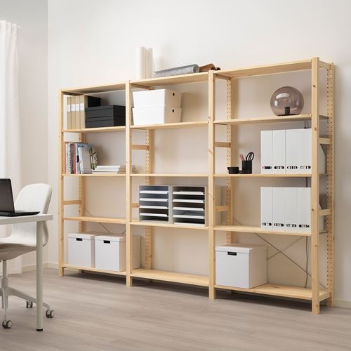 IKEA - IVAR, shelving unit, pine, 259x30x179 cm