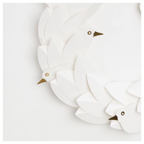 IKEA - STRALA, LED çelenk, beyaz, 39 cm