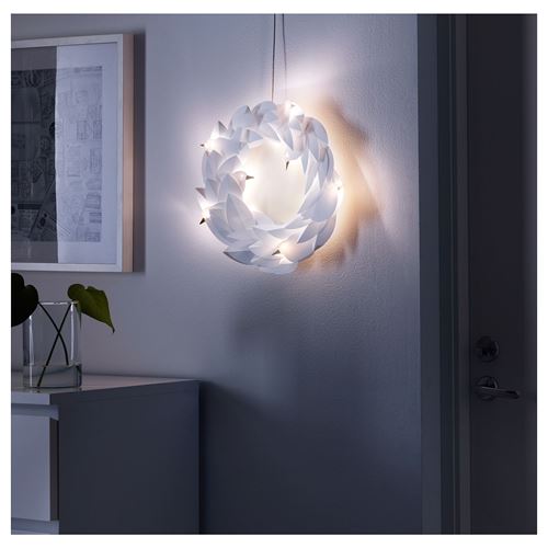 IKEA - STRALA, LED çelenk, beyaz, 39 cm