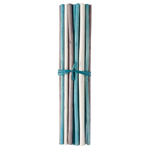 IKEA - SALTIG, decoration stick, white/turquoise, 35 cm