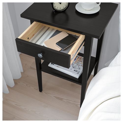 IKEA - HEMNES, bedside table, blackbrown, 46x35x70 cm