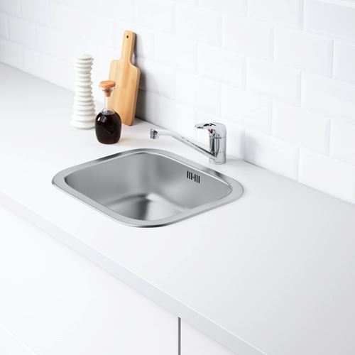 IKEA - FYNDIG, single-bowl insert sink, stainless steel, 46x40 cm