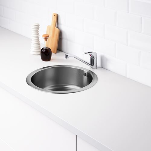 IKEA - BOHOLMEN/LILLVIKEN, single-bowl insert sink, stainless steel, 45x15 cm