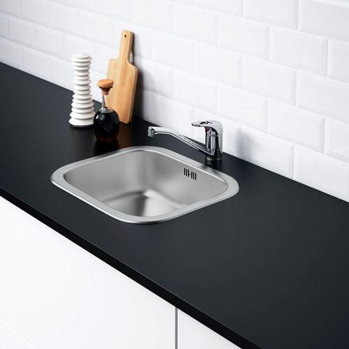 IKEA - FYNDIG, single-bowl insert sink, stainless steel, 46x40 cm