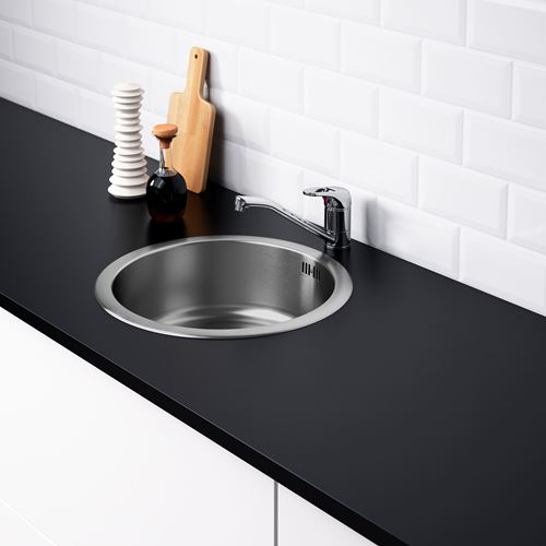 IKEA - BOHOLMEN/LILLVIKEN, single-bowl insert sink, stainless steel, 45x15 cm