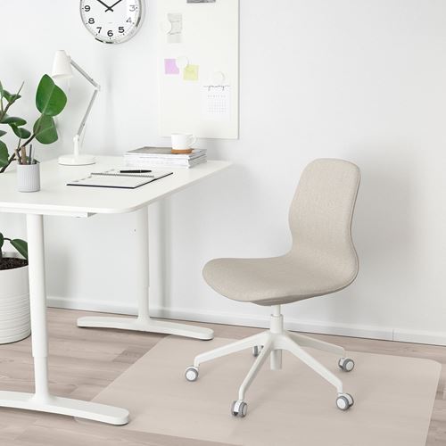 IKEA - LANGFJALL, office chair, gunnared beige-white