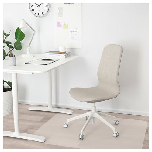 IKEA - LANGFJALL, office chair, gunnared beige-white