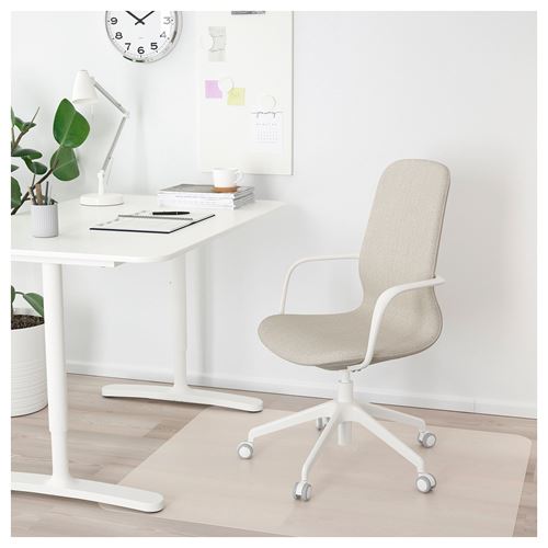 IKEA - LANGFJALL, office chair, gunnared beige-white