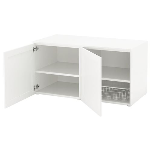 IKEA - PLATSA/SANNIDAL, PLATSA wardrobe system, white, 120x57x63 cm