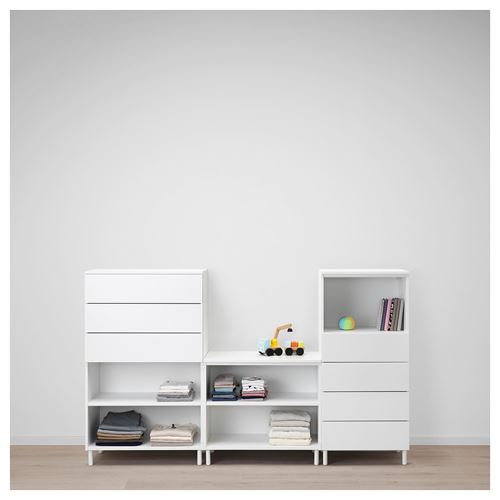 IKEA - PLATSA/FONNES, PLATSA wardrobe system, white, 220x42x133 cm