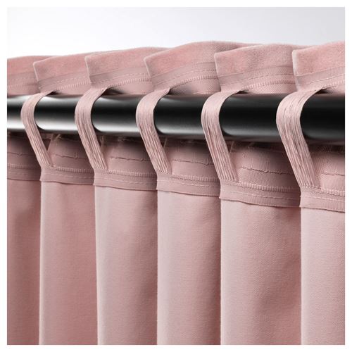 IKEA - SANELA, blackout curtain, 1 pair, light pink, 140x300 cm