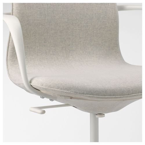 IKEA - LANGFJALL, office chair, gunnared beige-white