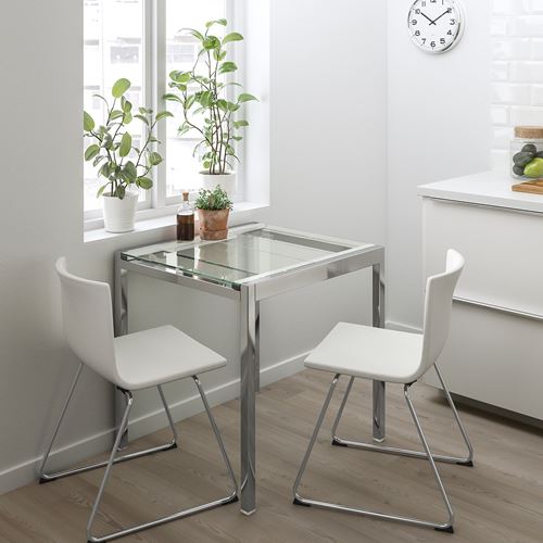IKEA - GLIVARP/BERNHARD, kitchen table set, white, 2 chairs