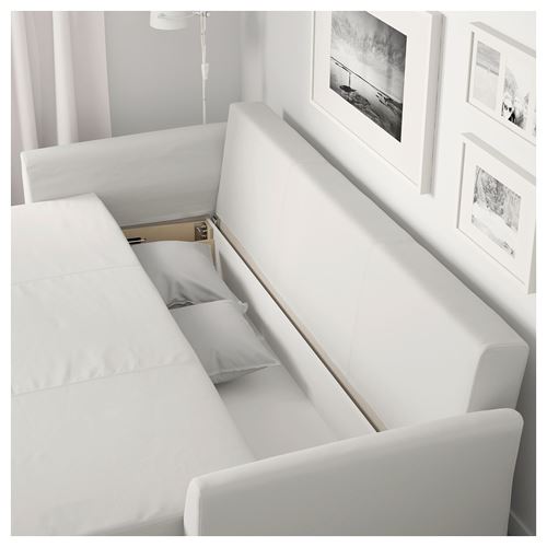 IKEA - HOLMSUND, 3-seat sofa-bed, orssta light white/grey