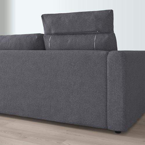 IKEA - VIMLE, 2-seat sofa and chaise longue, Gunnared medium grey