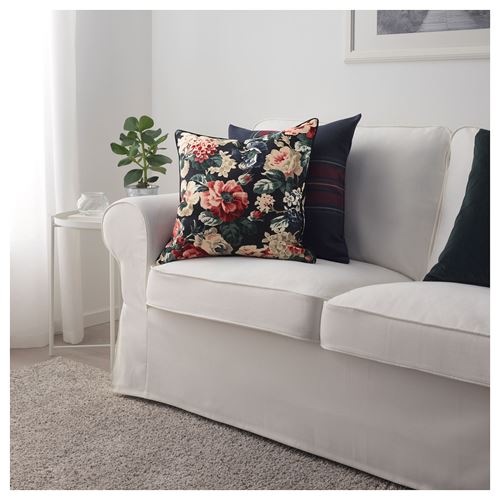 IKEA - LEIKNY, cushion cover, black/multicolour, 50x50 cm