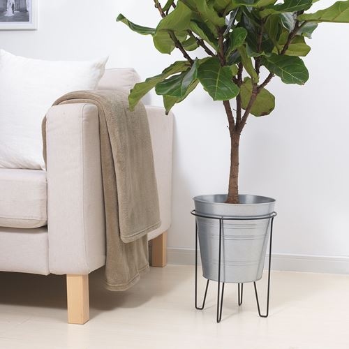 SVARTPEPPAR, planter, black, 32 cm