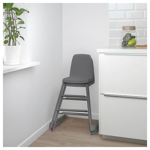 IKEA - LANGUR, çocuk sandalyesi, gri