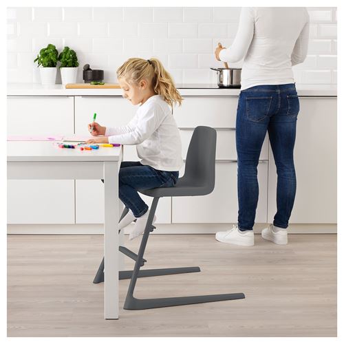 IKEA - LANGUR, çocuk sandalyesi, gri