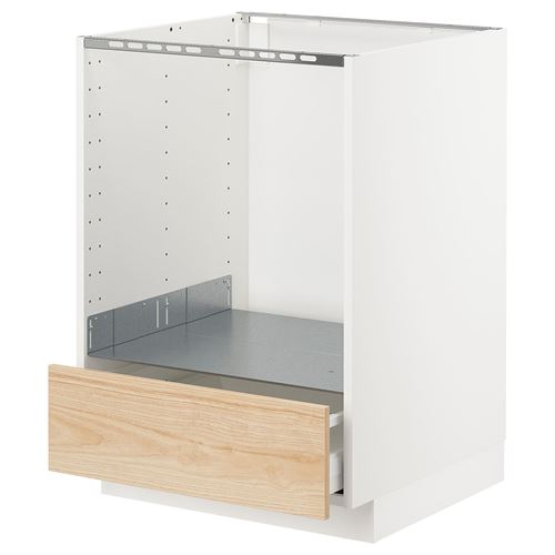 IKEA - METOD/MAXIMERA, built-in oven cabinet, ASKERSUND light ash effect, 60x60 cm