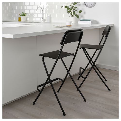 IKEA - FRANKLIN, bar chair, black, 63 cm