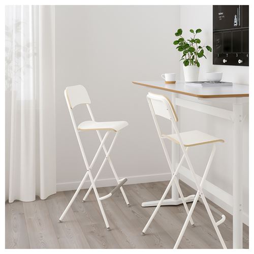 IKEA - FRANKLIN, bar chair, white, 74 cm