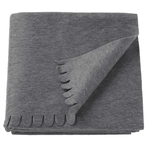 IKEA - POLARVIDE, throw, grey, 130x170 cm