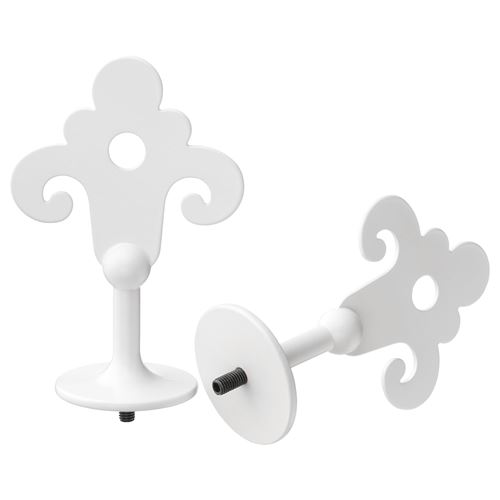 IKEA - HÖGTIDLIG, perde çubuğu topuzu, beyaz, 100 mm