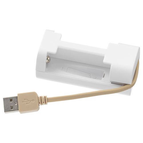 IKEA - VINNINGE, pil şarj aleti, beyaz